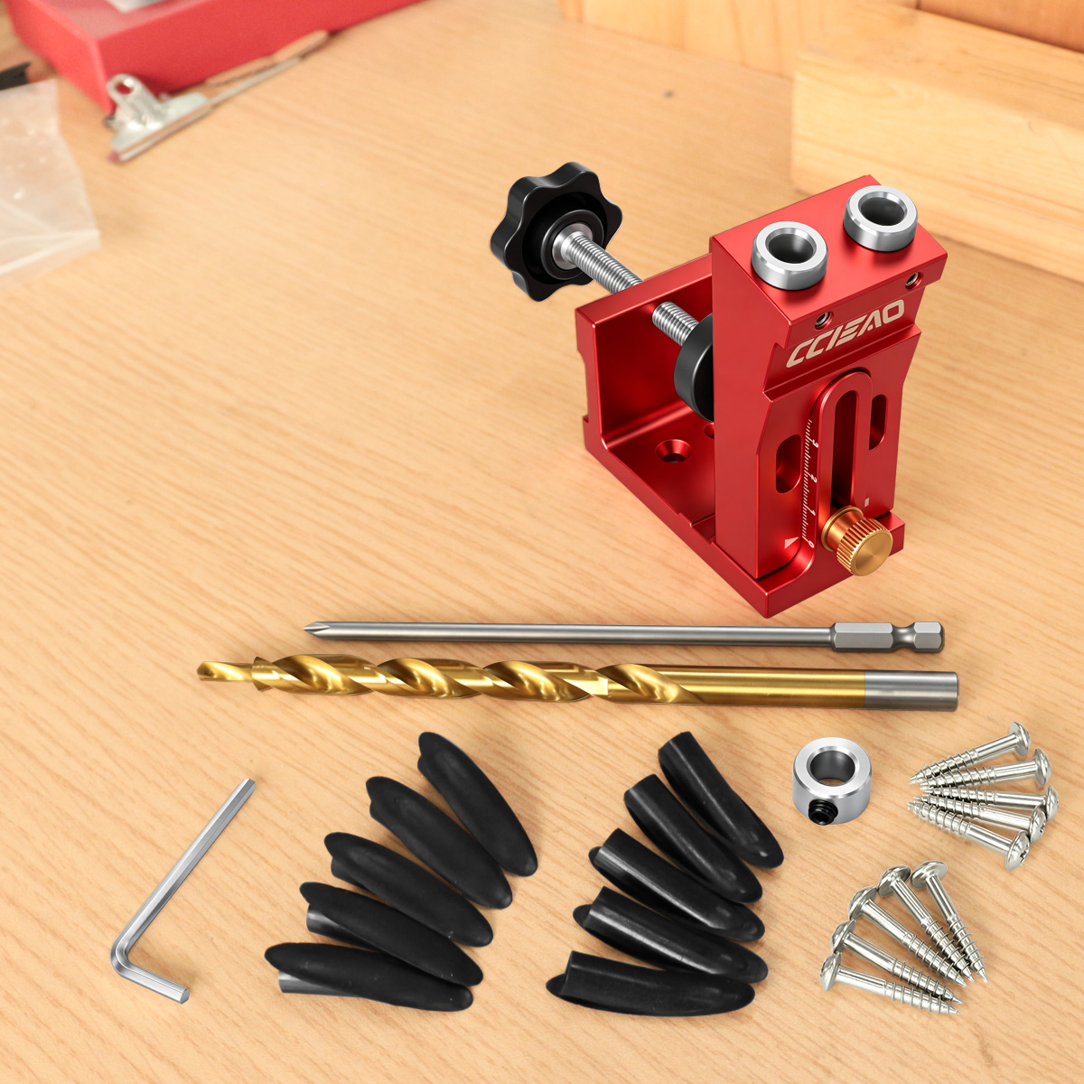 Woodworking Hacks - Aluminum Alloy Pocket Hole Jig Kit,