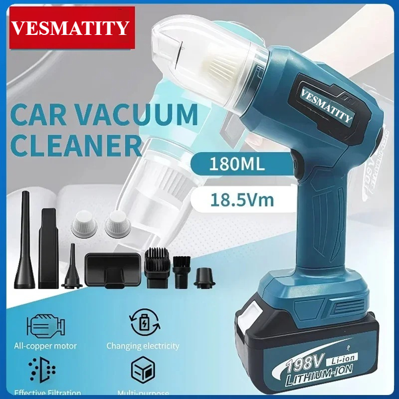 Woodworking Dust Collector - Cordless Vacuum Cleaner 7 Nozzles 200W