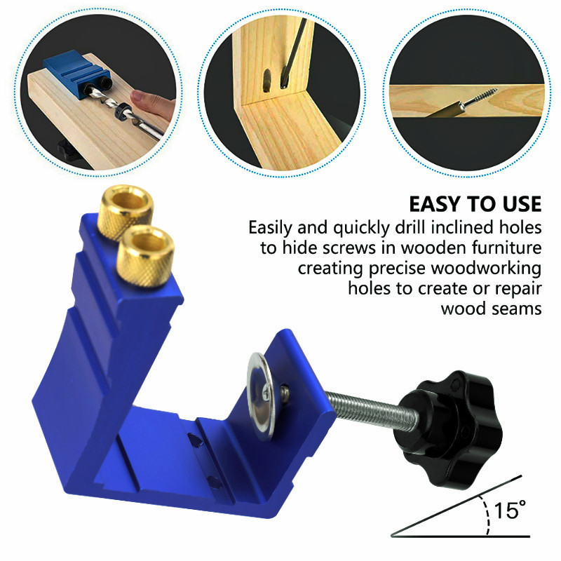 47Pcs Pocket Hole Jig Kit 15 D - Woodworking Hacks ulasan dan harga