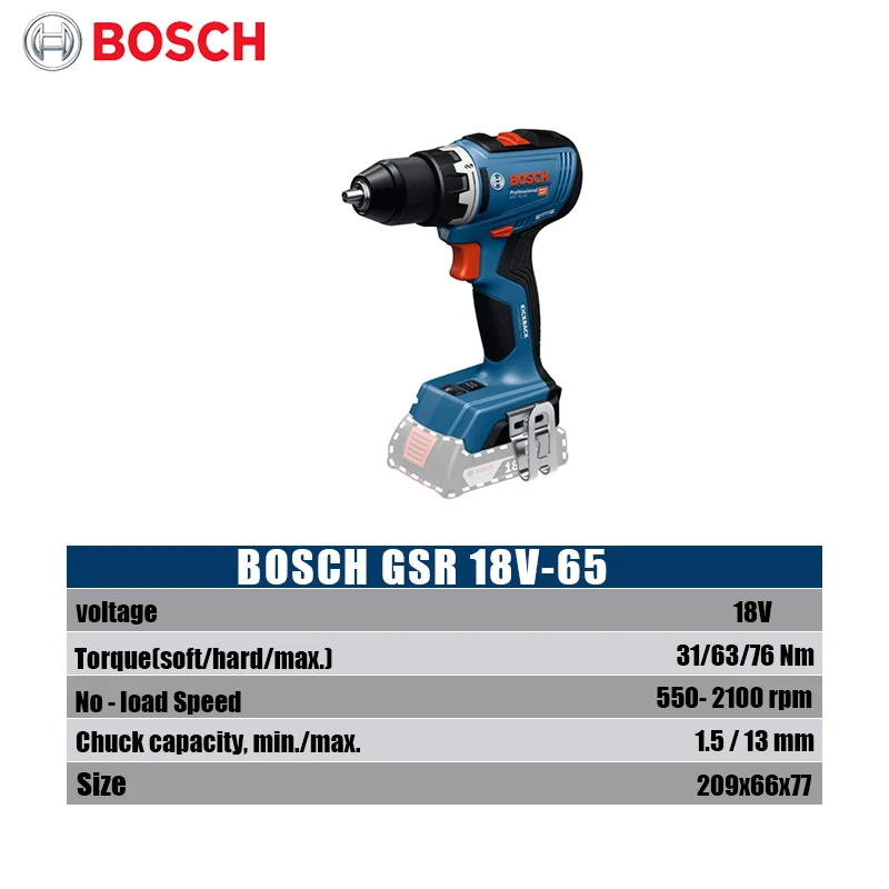 Bosch GSR 18V-65 Brushless Ele - Woodworking Drill ulasan dan harga