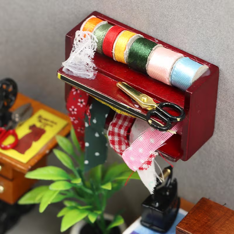 Dollhouse Mini Sewing Box with - Woodworking Diy ulasan dan harga