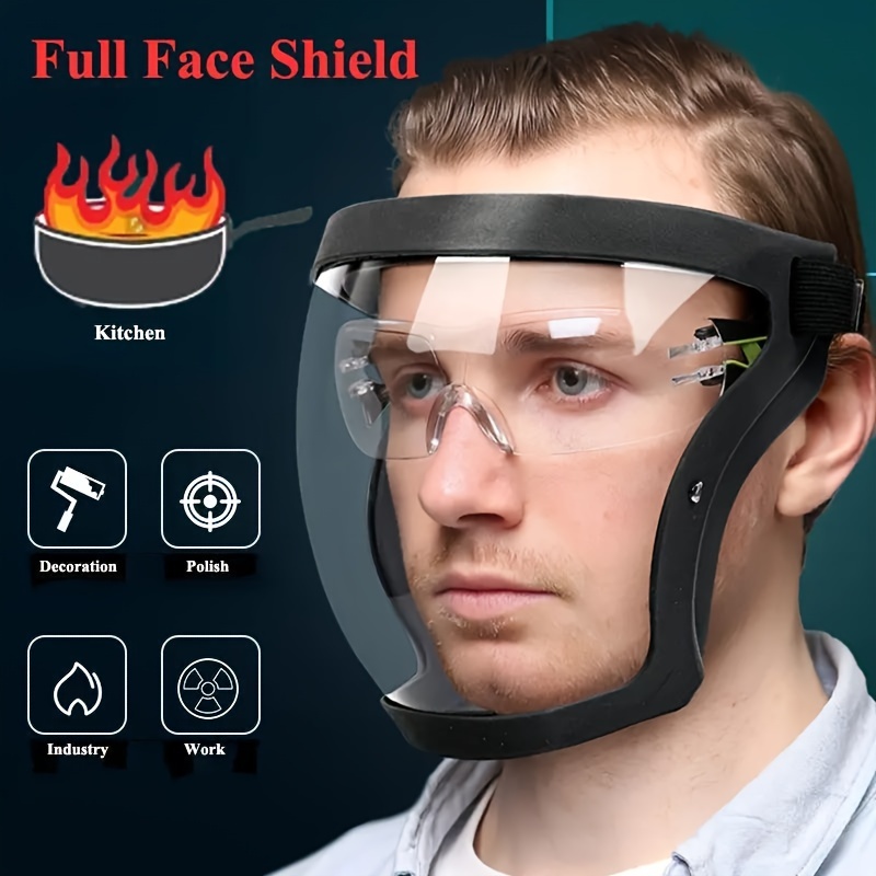 Full-Face Transparent Protecti - Woodworking Face Shield ulasan dan harga