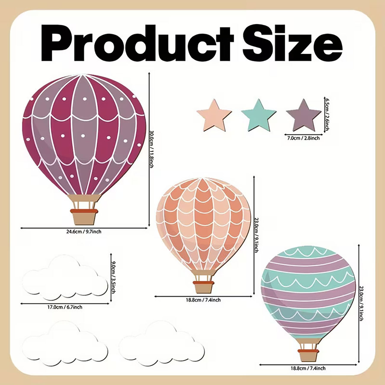 Hot Air Balloon Cloud Star Woo - Woodworking For Beginners ulasan dan harga