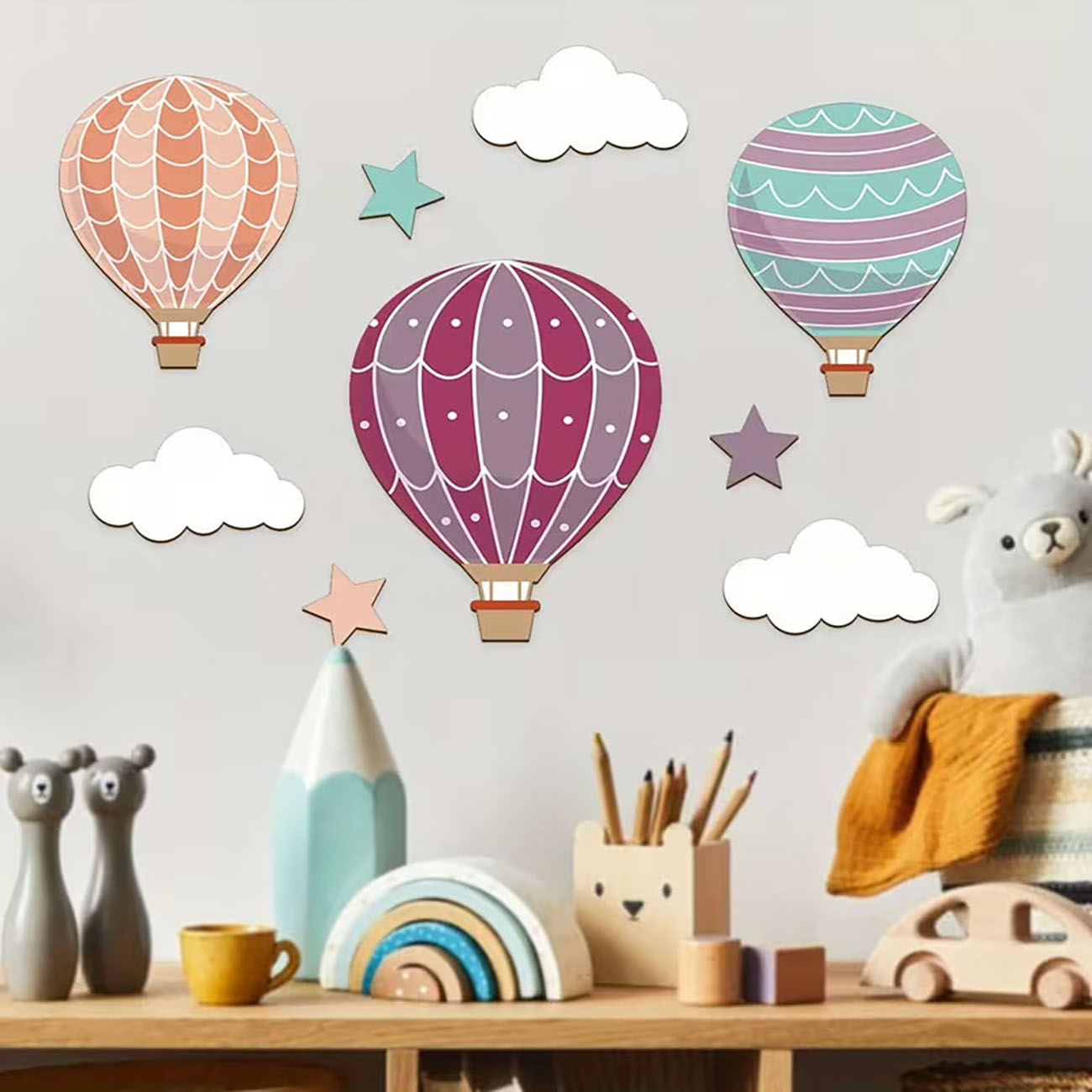 Hot Air Balloon Cloud Star Woo - Woodworking For Beginners ulasan dan harga