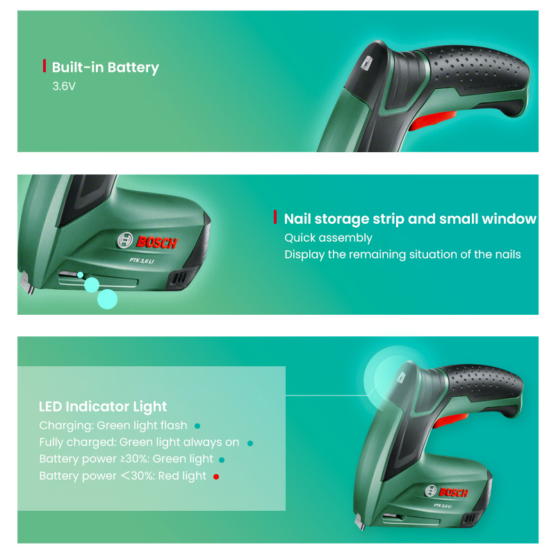 Bosch PTK 3.6 Li Cordless Nail - Woodworking Diy ulasan dan harga