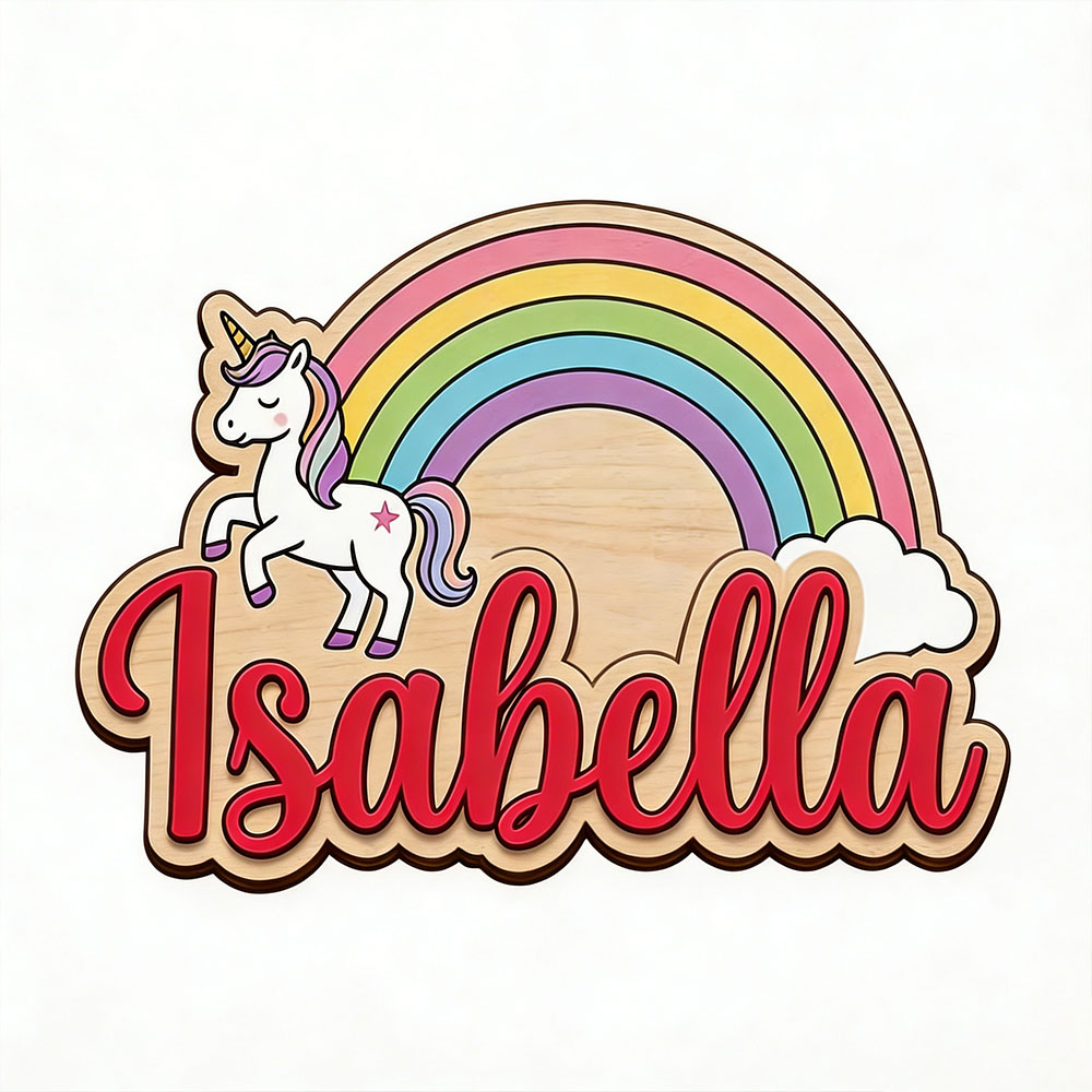 Unicorn & Pastel Rainbow Custo - Woodworking For Beginners ulasan dan harga
