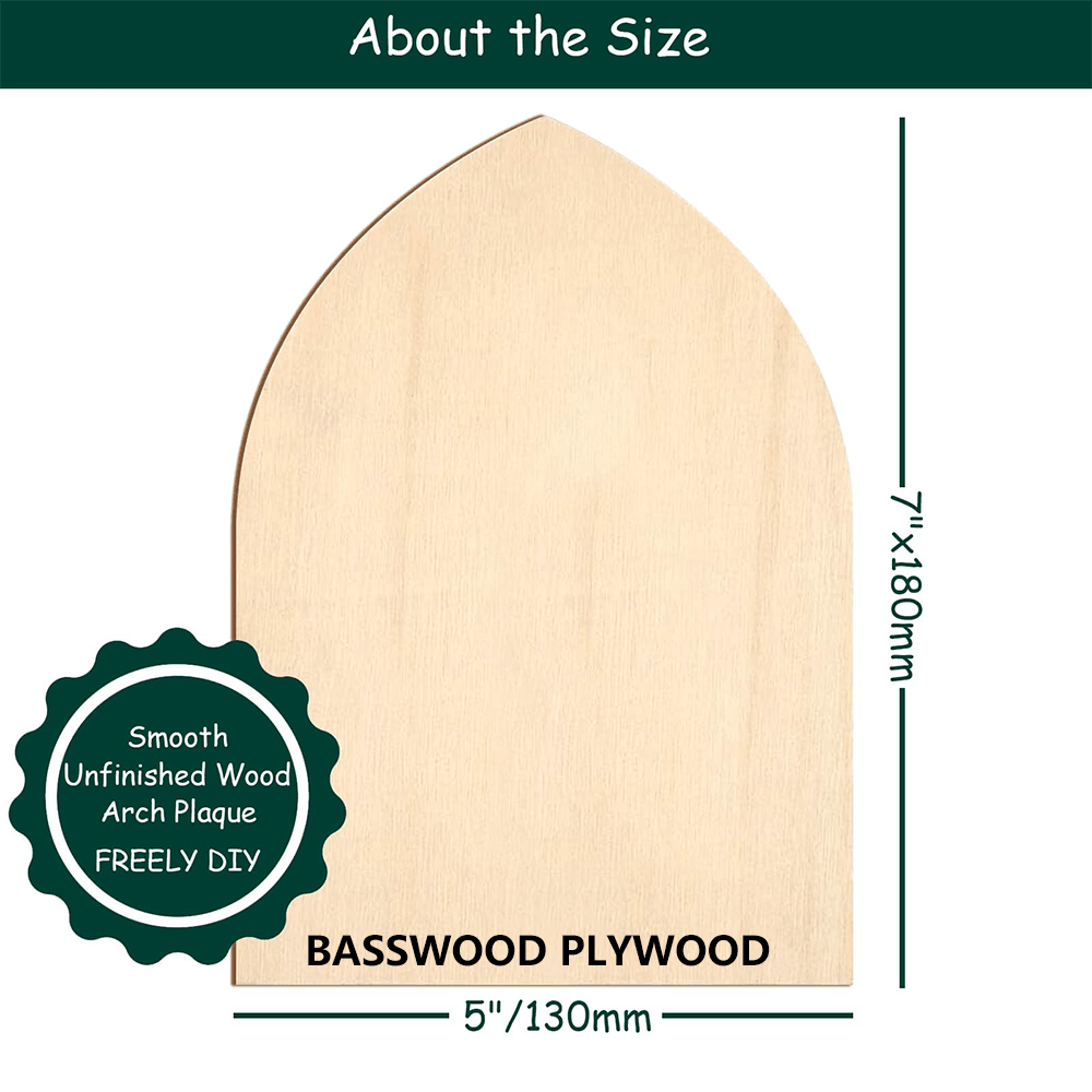 Unfinished Basswood Arch Plank - Woodworking Face Shield ulasan dan harga